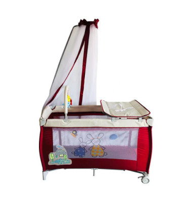 Baby Camp Cot with Mosquito Net & Changing Station