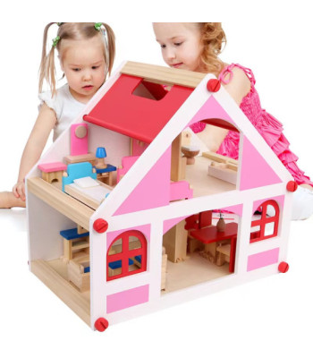 Yuanda Wooden Doll House | Large Wooden Dolls House with Furniture for Kids | South Africa