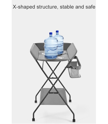 Portable Baby Changing Station with Storage & Wheels Portable Baby Changing Station with Storage & Wheels