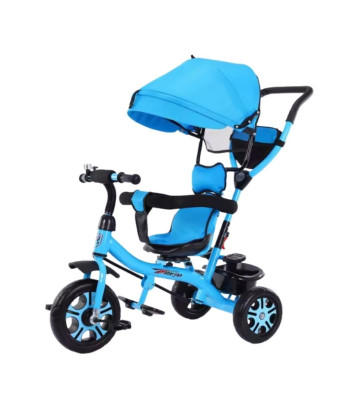 3-in-1 Kids Tricycle Stroller with Parent Push Handle & Canopy