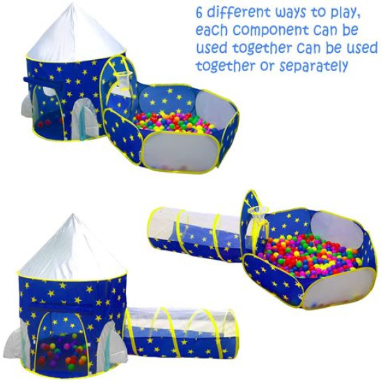 Kids Play Tent with Tunnel & Ball Pit | 3-Piece Indoor & Outdoor Play Set Kids Play Tent with Tunnel & Ball Pit | 3-Piece Indoor & Outdoor Play Set