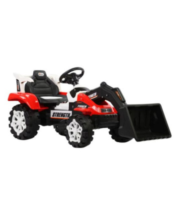 Kids 12V Electric Ride-On Excavator with Working Front Loader