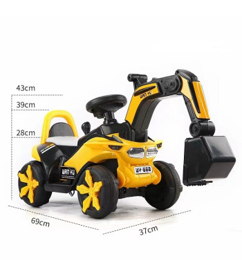 6V Kids Mini Construction Ride On Excavator – Battery Powered Digger for Kids