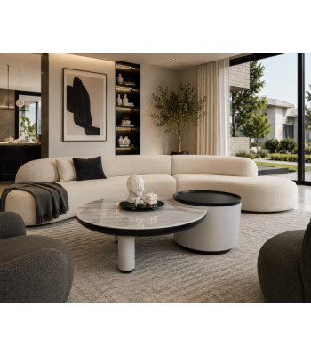 Aspen Luxury Marble Coffee Table with Engineered Marble Top