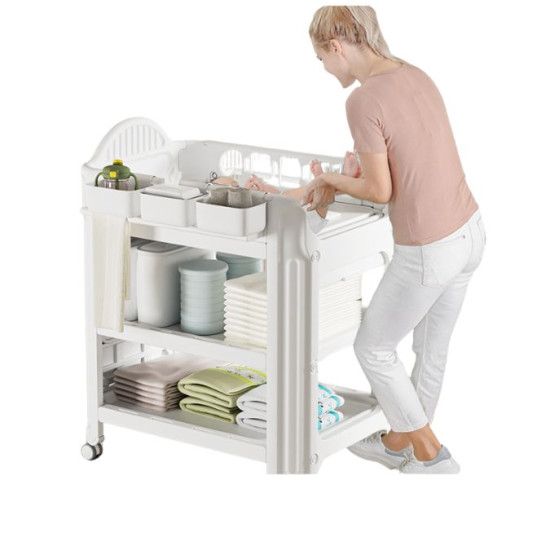 Lubbeez Baby Changing Station with Storage & Wheels Lubbeez Baby Changing Station with Storage & Wheels