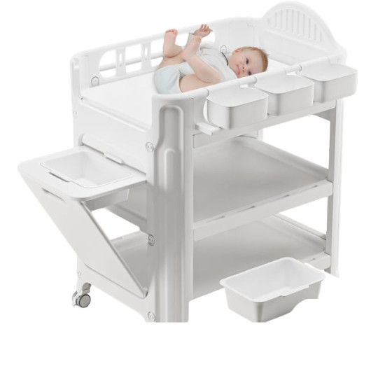 Lubbeez Baby Changing Station with Storage & Wheels Lubbeez Baby Changing Station with Storage & Wheels