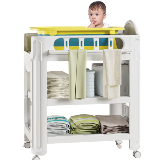 Lubbeez Baby Changing Station with Storage & Wheels Lubbeez Baby Changing Station with Storage & Wheels