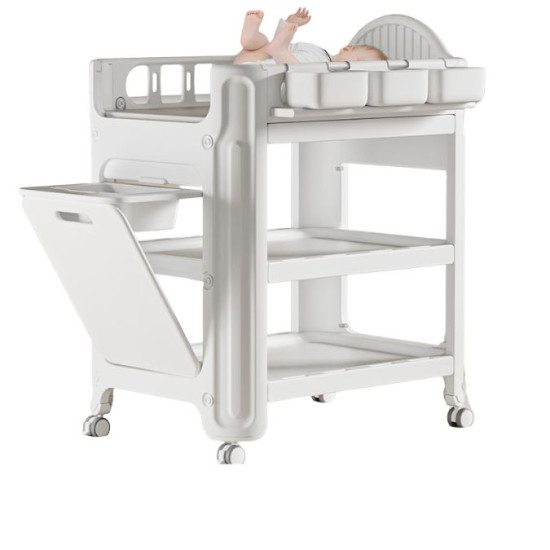 Lubbeez Baby Changing Station with Storage & Wheels Lubbeez Baby Changing Station with Storage & Wheels