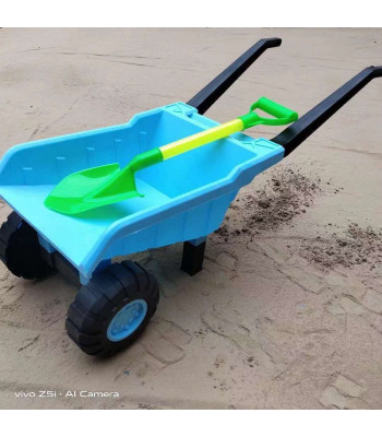 Kids Garden Wheelbarrow with Spade | Children's Outdoor Play Wheel Barrow