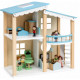 Blue Room Wooden Doll House with Furniture & Dolls Blue Room Wooden Doll House with Furniture & Dolls