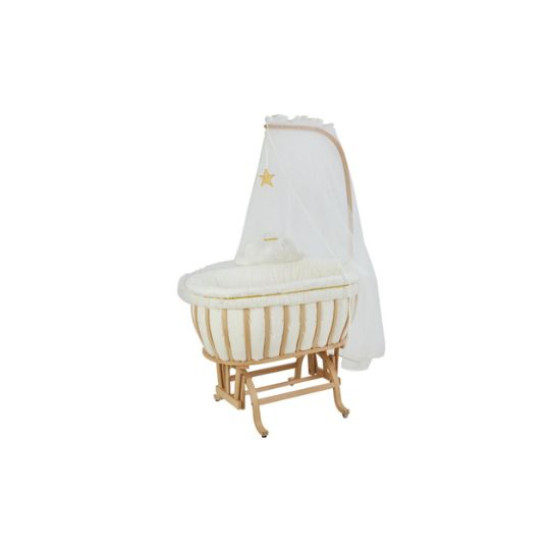 Luxury Solid Beech Wood Baby Cradle Cot with Mosquito Net Luxury Solid Beech Wood Baby Cradle Cot with Mosquito Net