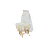 Luxury Solid Beech Wood Baby Cradle Cot with Mosquito Net