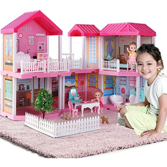 Dream Home Doll House with Furniture & Accessories | Large Multi-Storey Dollhouse for Kids Dream Home Doll House with Furniture & Accessories | Large Multi-Storey Dollhouse for Kids