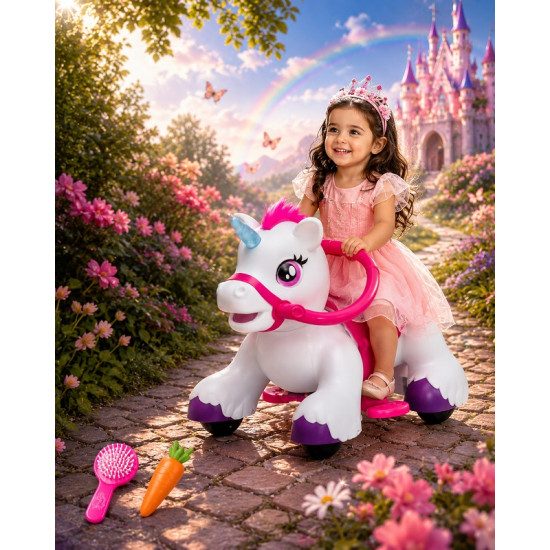6V Kids Unicorn Electric Ride-On Car with Music 6V Kids Unicorn Electric Ride-On Car with Music