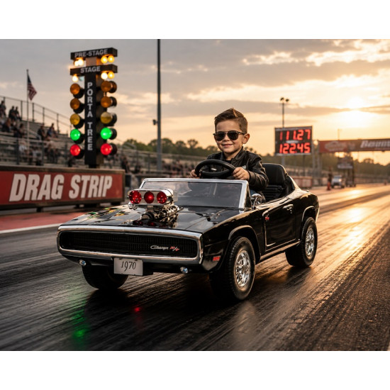 Licensed 1970 Dodge Charger 24V Kids Ride-On Car with Remote Control Licensed 1970 Dodge Charger 24V Kids Ride-On Car with Remote Control