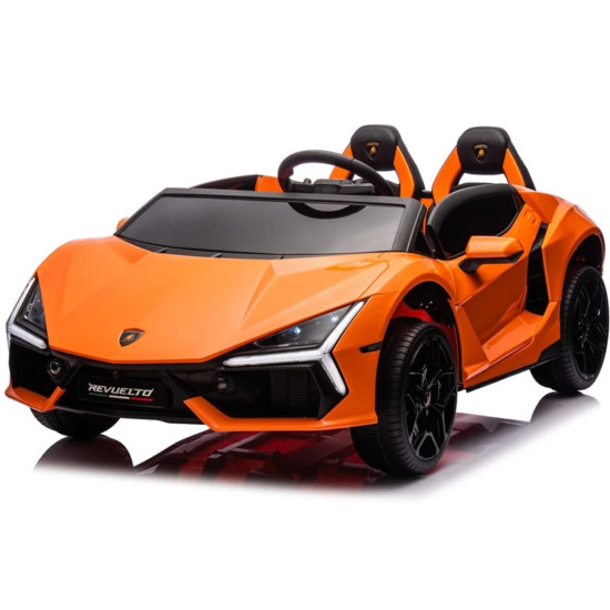 Licensed Lamborghini Revuelto 2-Seater 12V Ride-On Car – Orange Licensed Lamborghini Revuelto 2-Seater 12V Ride-On Car – Orange