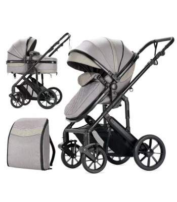 688 2-in-1 Baby Stroller Travel System with Removable Bassinet & Nappy Bag